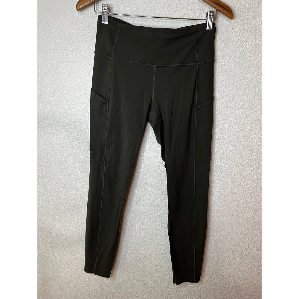 Lululemon Fast and Free Tight II 25" Non-Reflective Nulux in Dark Olive Green 8